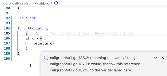 Renamed failed due to a shadowing conflict